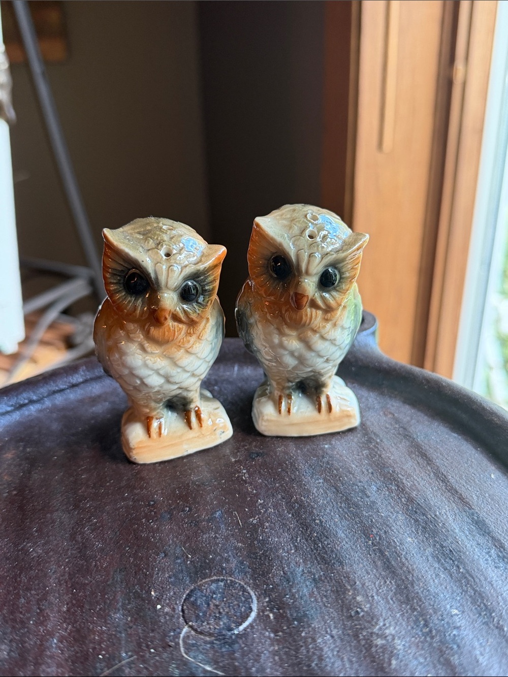 Vintage Owl Salt & Pepper Shakers Woodland Cottagecore